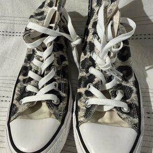 Converse Black and White Patterned High-Tops